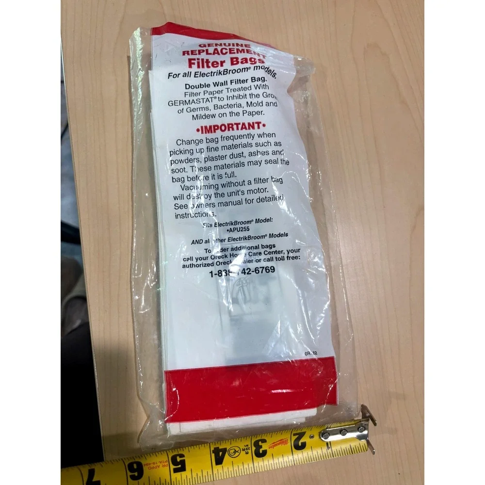 Oreck ElectrikBroom APU255 Genuine Replacement Filter Bags Lot of 9 OEM Vacuum